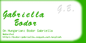 gabriella bodor business card